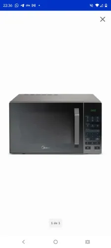 Micro-ondas Midea MasterCook com 35 Litros de Capacidade Prata - MHP35S - 220V