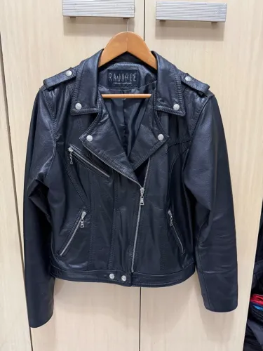 Jaqueta biker em couro legítimo