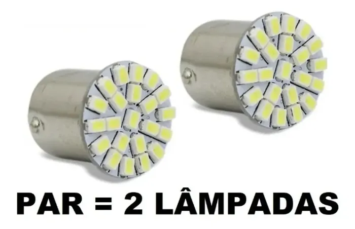 Par de lâmpada 2 polos 22 LEDs