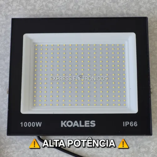 REFLETOR LED 1000W IP66 ALTA POTENCIA HOLOFOTE LUZ BRANCO FRIO