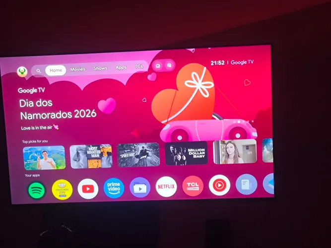 TCL QLED SMART TV 50 POLEGADAS UHD GOOGLE DOLBY VISION 6 MESES DE USO COM CAIXA E SUPORTE
