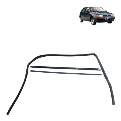Kit Canaleta Pestana Porta Dianteira Lado Direito Gol G2