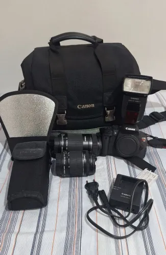 Canon T5i + 2 Lentes + Flash + Case Original - Pouco Uso