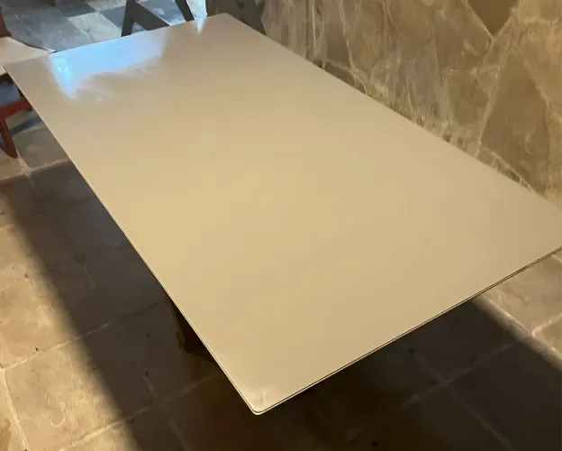 Mesa De Jantar Delazari 6 lugares - Tampo de Vidro - 170x90cm