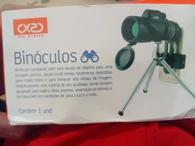 Binóculos 40x60 com tripé e suporte para celular 