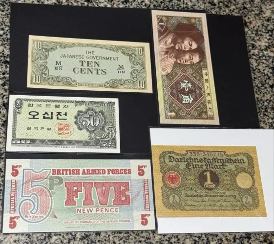 moedas e notas