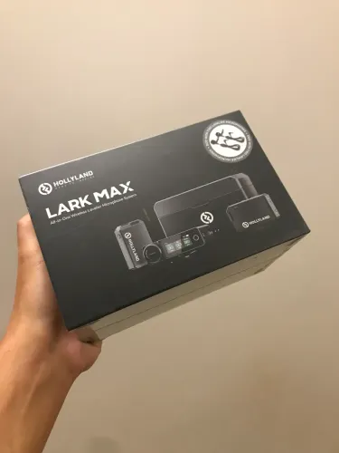Microfone Hollyland LARK MAX DUO Lapela sem fio COMBO com 2 Lapela com fio (Anatel)