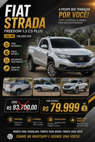 Fiat Strada Freedom 1.3 Flex 8V CS Plus 2025