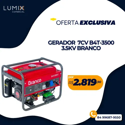 GERADOR 7CV B4T-3500 3.5KV BRANCO