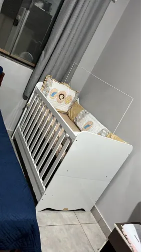 Berço americano 3 em 1 com colchão antialérgico 