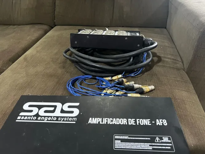 Amplificador de fone - AF8 Santo Angelo System + Medusa de 12 canais.