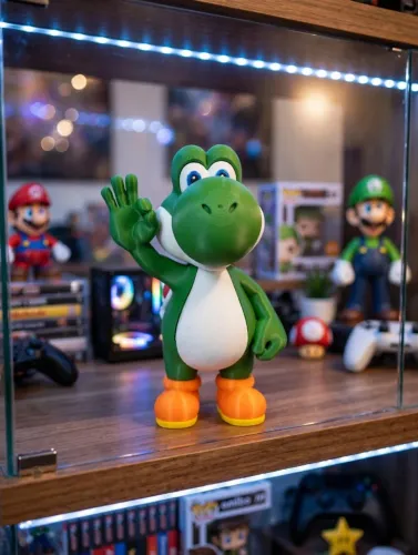 Yoshi Boneco Colecionável 3D de 20 cm