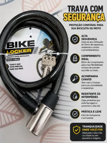 Tranca para Motos e Bicicletas