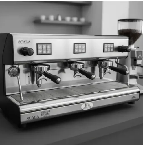 MAQUINA DE CAFÉ EXPRESSO PROFISSIONAL AUTOMÁTICA ITALIANA DE TRES GRUPOS