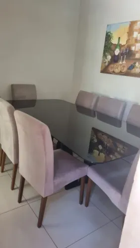 Mesa de Jantar SemiNova 8 Lugares - Tampo de Vidro