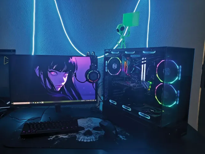 Pc completo Gamer AMD Ryzen 5 com gabinete Montech XR e monitor IPS fullhd LG leia 