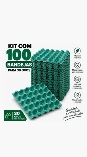 Kit com 30 bandejas de papelão para 30 ovos (Usado estado novo)
