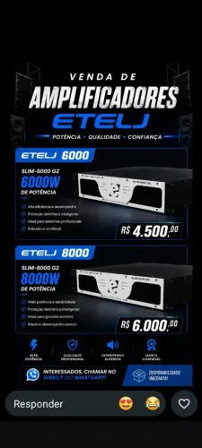 Amplificadores Disponíveis