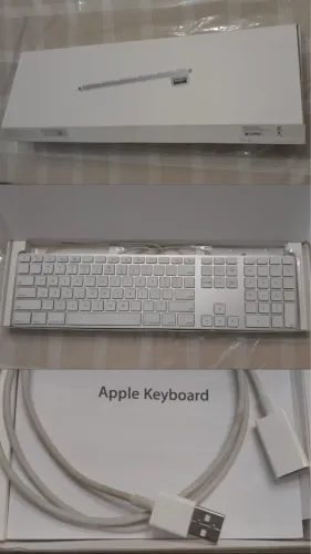 Teclado Apple com fio e teclado numérico MB110BE/B, completo, funcionando