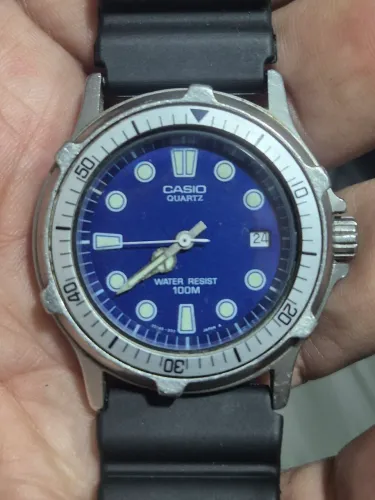 Relógio CASIO MERGULHO  MQ-553W  AZUL   -   TODO REVISADO