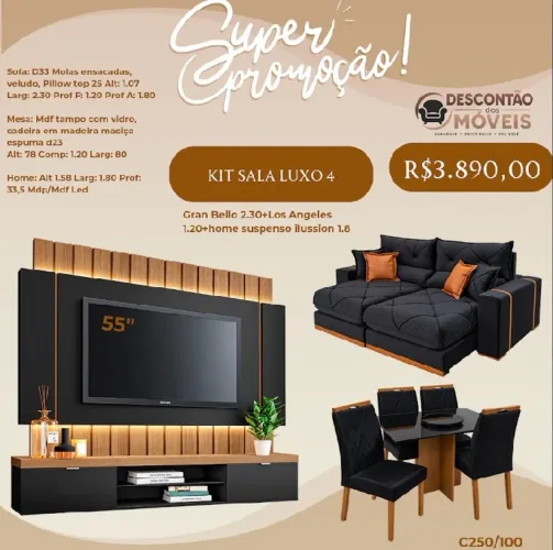 Pague na entrega!!! Kit Sala e Kit Sala Luxo