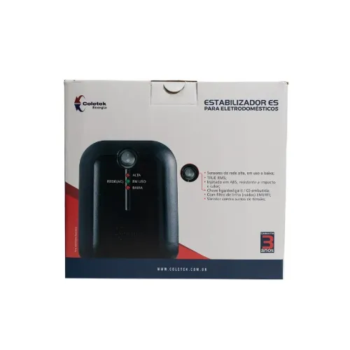 Estabilizador Es-2000va bivolt Aut 115v 5 tomada Coletek