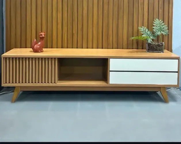 Rack de sala TV, som e decoração