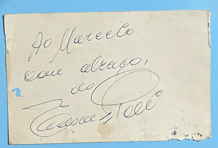 AUTÓGRAFO DO PELÉ DE 1973