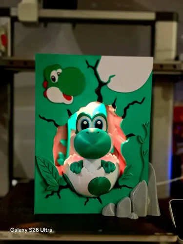 Iluminaria de decoração do yosh impresso em 3d