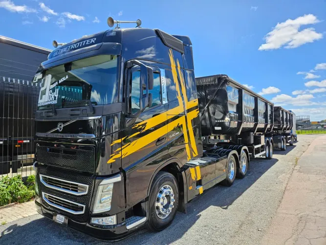 FH 540 6X4 Bug Leve Mola Ano 21 Euro 5 Aut+ Rodocaçamba Randon ano 24 35m3 lona facil 