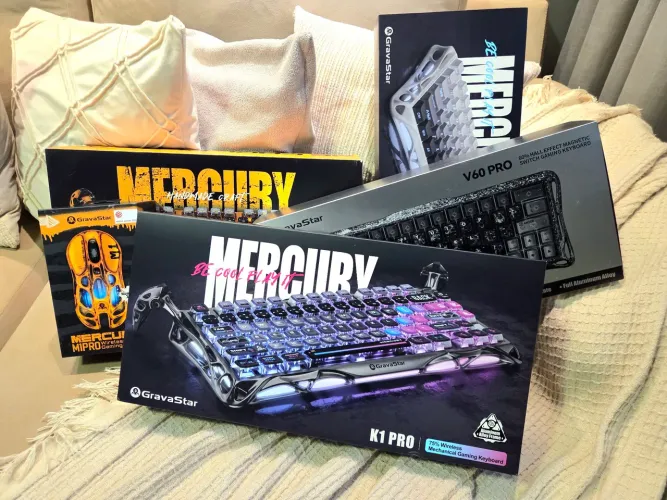 Teclado GravaStar Mercury K1 Pro Cyberpunk - NOVO (Sob Encomenda)