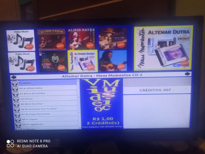 Atualização de música karaokê
