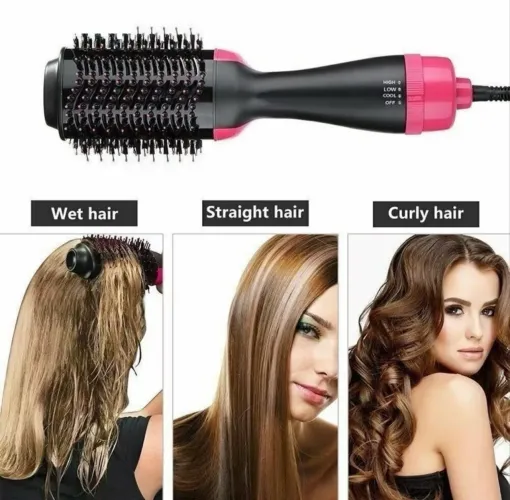 Escova Secadora Alisador Elétrica Quente Cabelo Com 3 Em1 Hair Styler Marisa APENAS 110