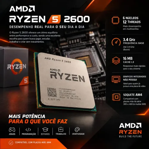 Ryzen 5 2600 + CPU Cooler Box AMD