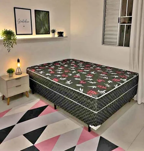 CAMA CASAL BOX CONJUGADA 20CM COM MOLAS ENSACADAS OU SEM FRETE GRÁTIS