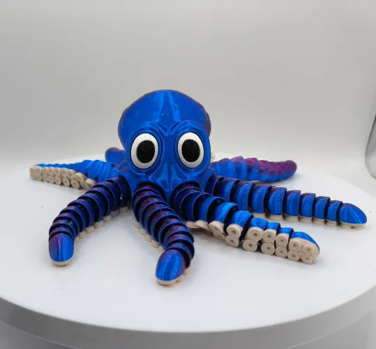 Polvo Articulado 3D - Brinquedo Sensorial Calmante