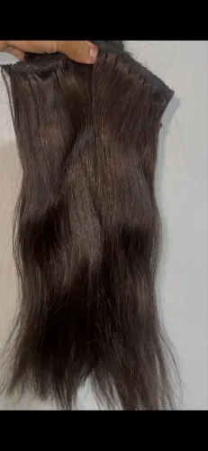 Mega hair de cabelo humano / castanho médio/ 43 cm / 147g 