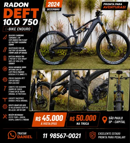 E-bike Radon Deft 10.0 750 L 19 bat 750 Bosch