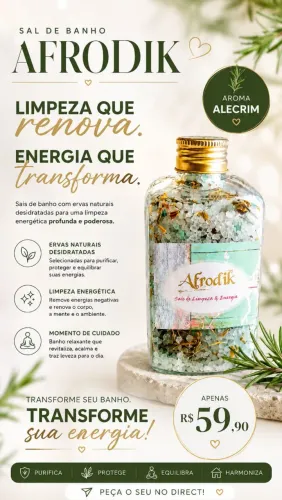 Sal de descarrêgo ou limpeza energética
