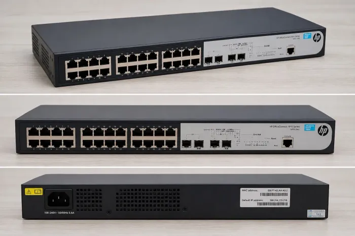Switch Fast Hp1910 Jg538a 24 Portas + 2 Sfp/rj45 (Usado)