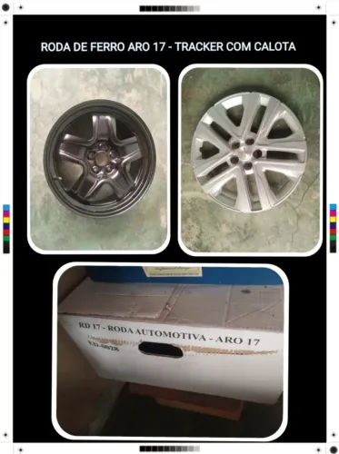 Roda de ferro aro 17 Tracker com calota