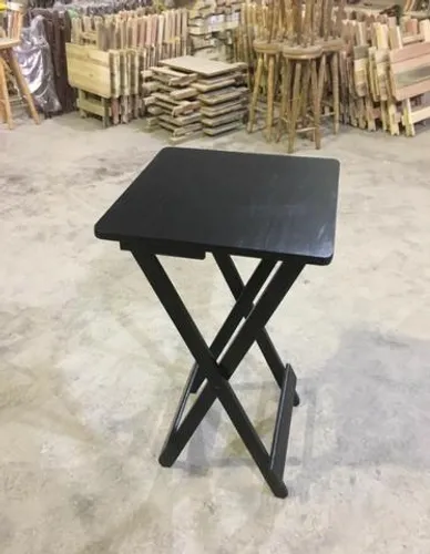 Mesa alta bistro em madeira