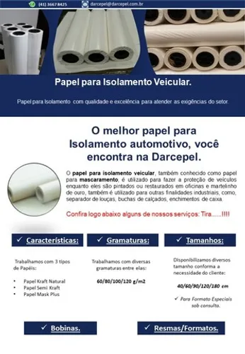 Papel para Mascaramento Automotivo