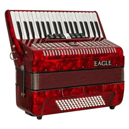Acordeon Gaita Eagle 80 Baixos Vermelho 