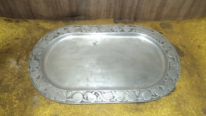 bandeja antiga grande 40cnt mesa.com detalhes metal