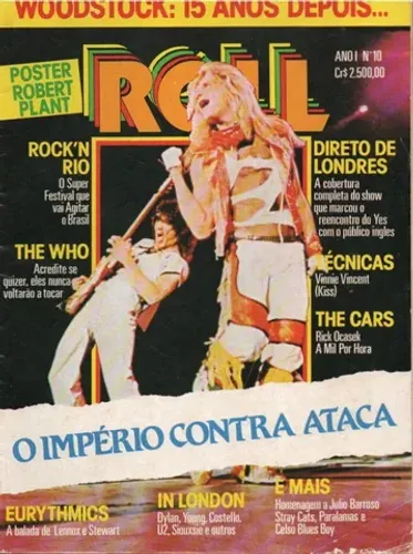 4 Revistas: Roll 10, BackStage 02 Raridade Peças de Colecionador Rock Metal