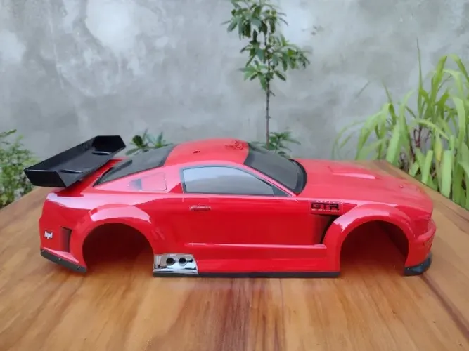 Bolha 1/10 Mustang GTR original HPI - Pintada e recortada de fábrica