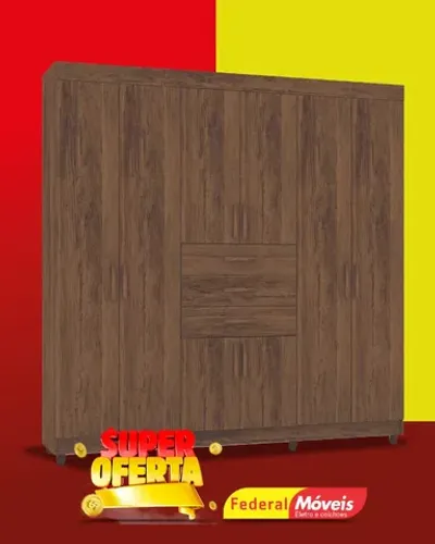 Guarda Roupa Casal 8 Portas 3 Gavetas Super Lindo Novo Fazemos Entrega