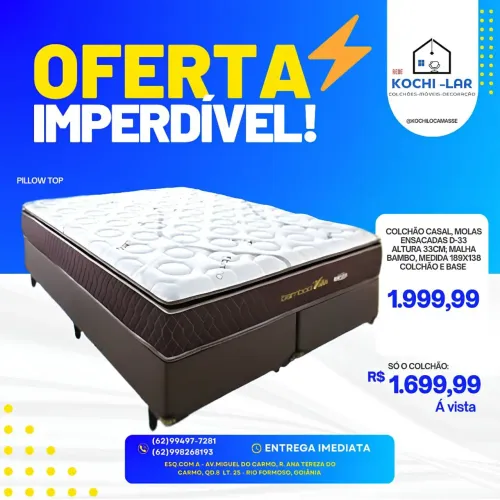 Colchão Casal com Molas Ensacadas D-33 - Kochi-Lar