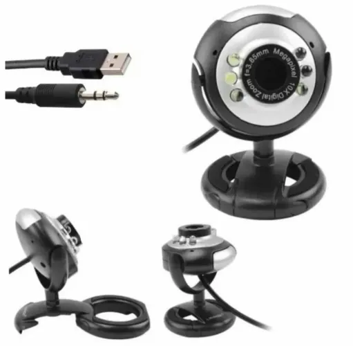 WebCam HD-720p com microfone embutido e visão Noturna